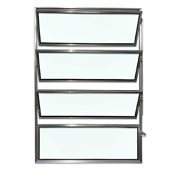 Vitro 80x40 - Aluminio Brilhante - Modelo Janela Basculante