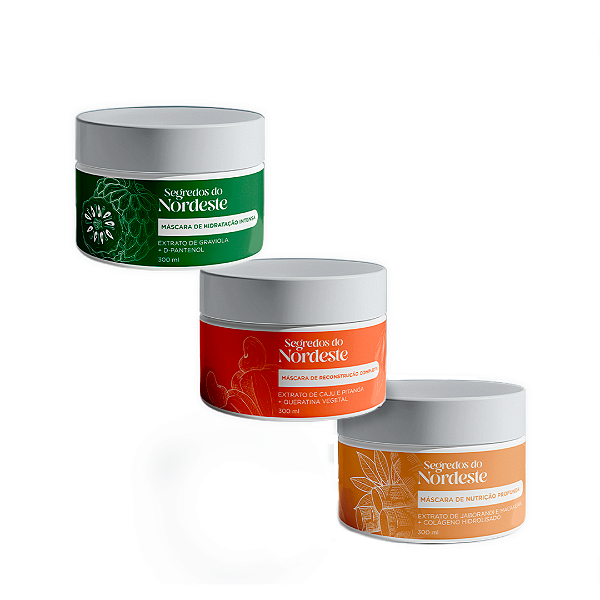 KIT NUTRIÇÃO RECONSTRUÇÃO E HIDRATAÇÃO 300 ml