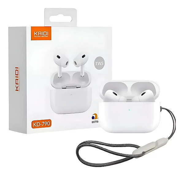 Fone de Ouvido Kaidi KD790 Bluetooth Branco