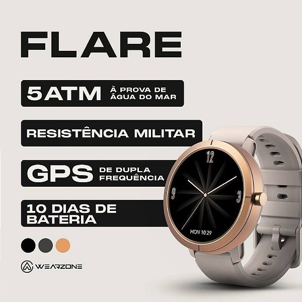FLARE | GPS | 5ATM Aprova de água do mar | Resistência IP69k