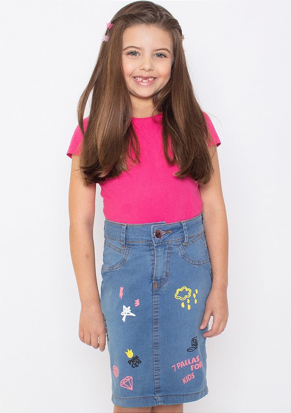 Saia Estampada Juvenil Ref 2212