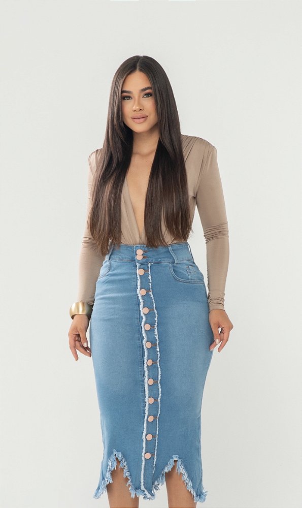 Saia Longuete Desfiada Ref 15106