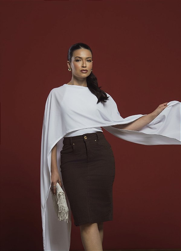 Saia Secretaria Marrom Ref 15114MR