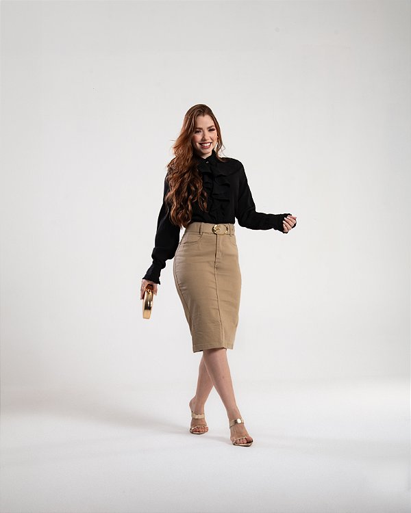 Saia de Cinto Bege Ref 15140