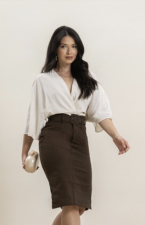 Saia de Cinto Marrom Ref 15140MR