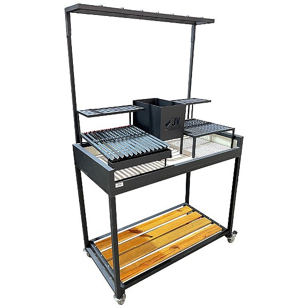 Churrasqueira Parrilla Argentina - Pró + Prateleira de Carvão | JV Parrillas