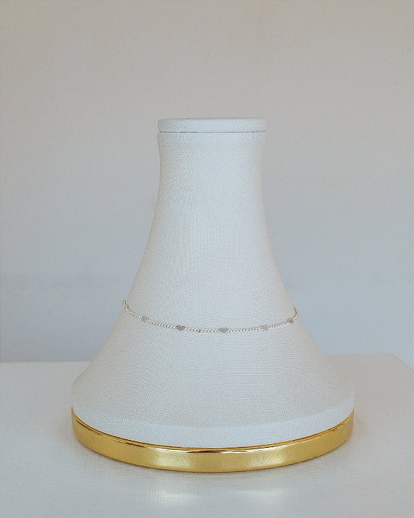 PULSEIRA MINI CORAÇÕES NA PRATA