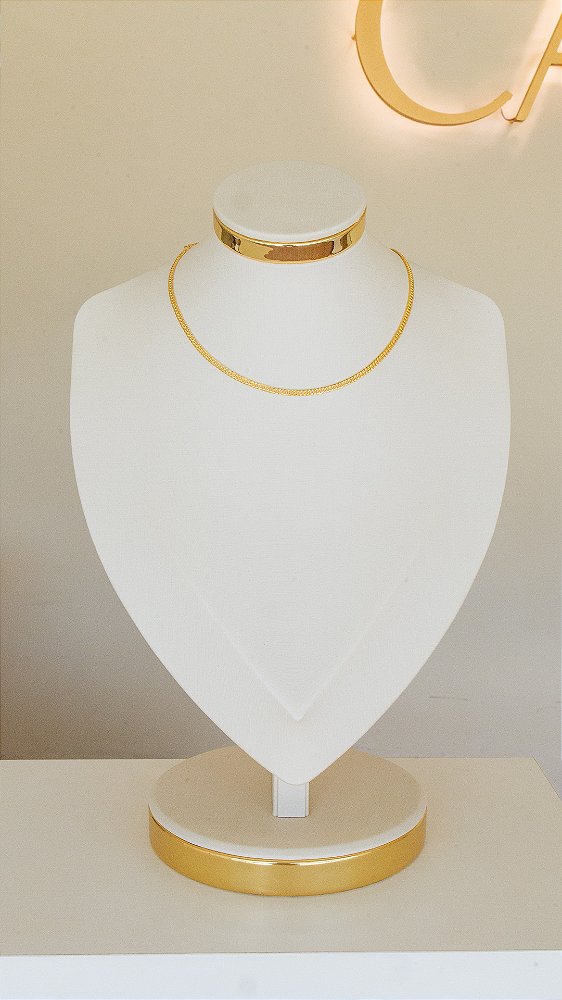 CHOKER ELOS LIXADOS TORCIDOS NO OURO