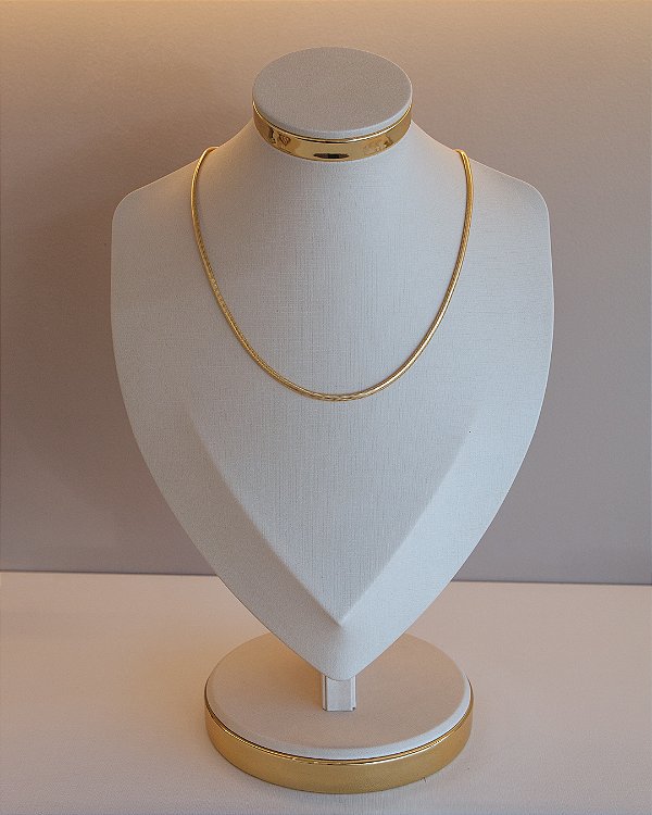 COLAR 45 CM FIO ALEMAO - 3 MM NO OURO