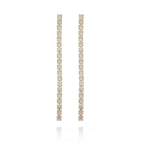 BRINCO ZIRCONIA 3MM BANHADO A OURO 18K