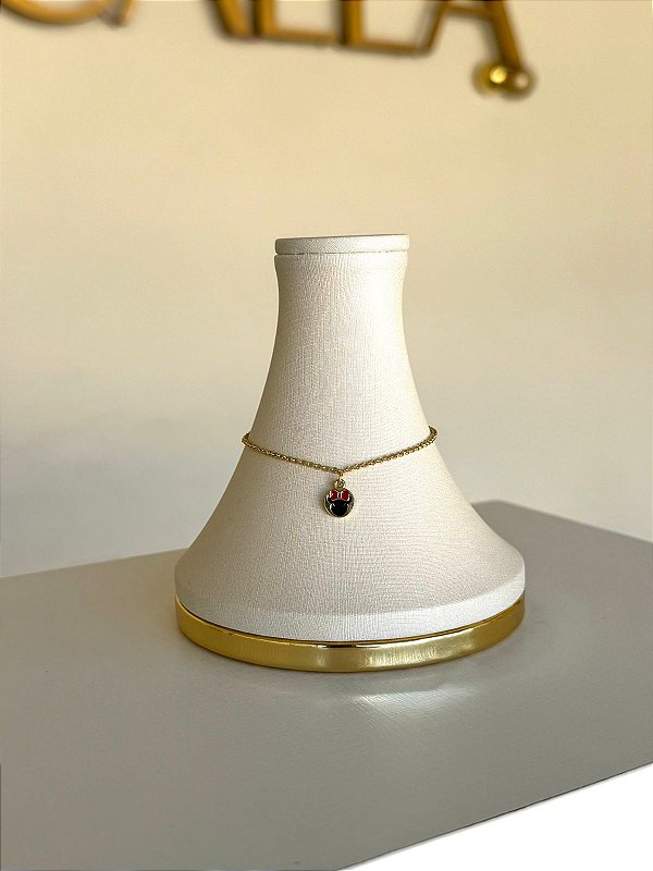 PULSEIRA INFANTIL MINNIE NO OURO