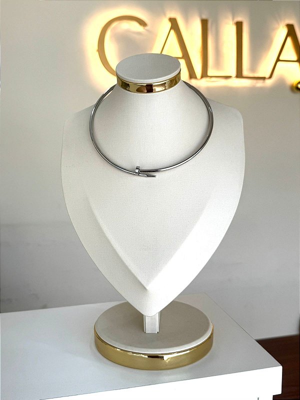 COLAR ARO FIXO PREGO NO AÇO INOX