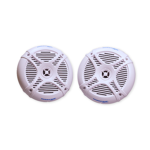 Par de Alto Falante Hurricane 6 1/2" Branco MR 65.2 250 W RMS