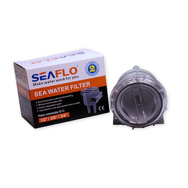 Filtro Água SEAFLO SF-SWF002 1/2" 5/8" 3/4"