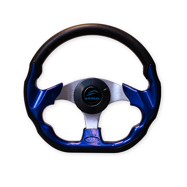 Volante NAUTFLEX 3 Raios - Azul e Preto