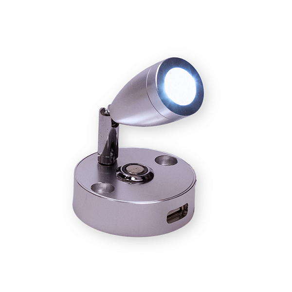 Luz para Cabine/Cabeceira 12/24v 3W LED + USB com Sensor de Toque