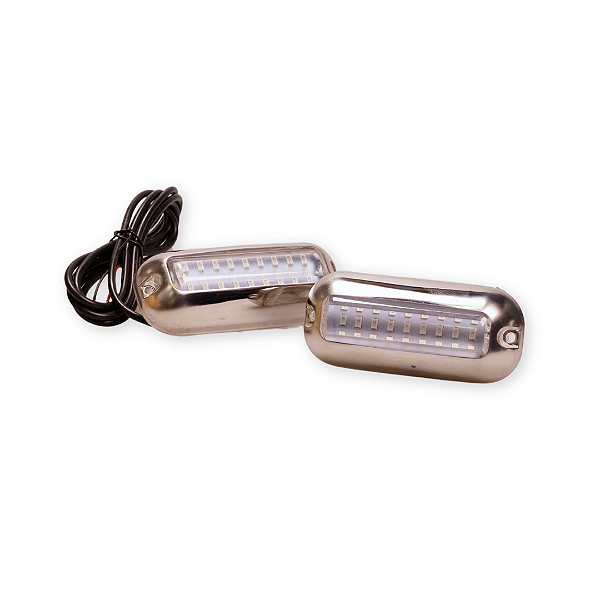 Luz Subaquatica Led Azul 27 Leds Moldura Inox 316