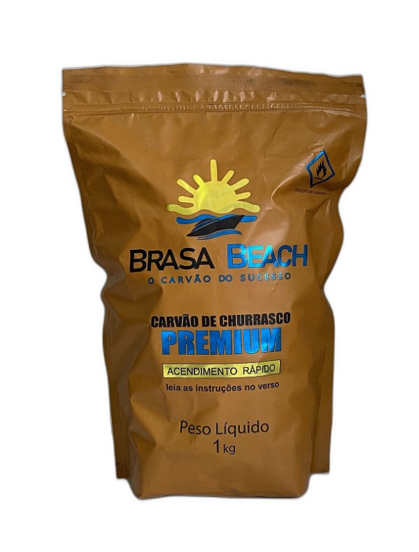 Carvão Acende Fácil Briquete S/ fumaça Barcos 1 Kg