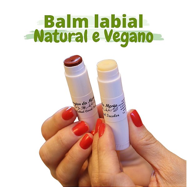 Balm Labial 5g - Incolor ou Coral Suave