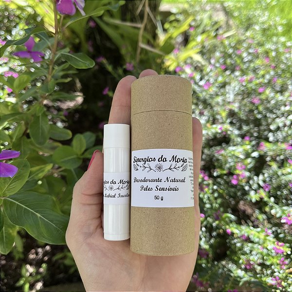 Kit Desodorante Natural + Balm Labial Incolor