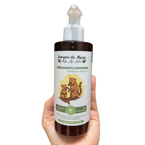 Hidratante Corporal Natural Criança & Adulto 200 ml - Vegano e sem Glúten
