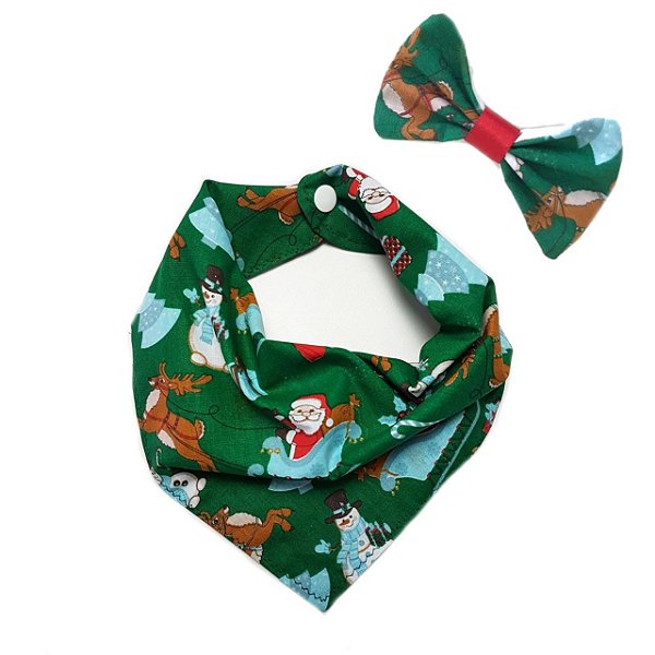 Conjunto Bandana e Laço Natal2