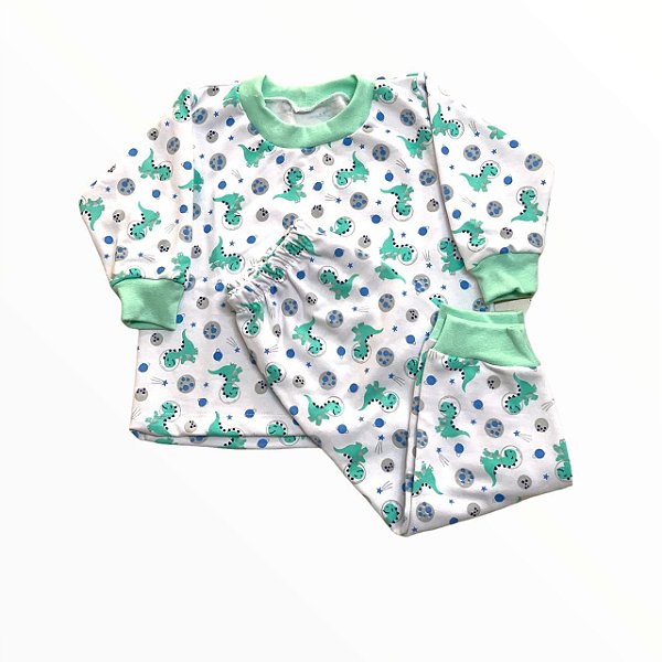 Pijama Infantil Moletinho Dino Astronauta