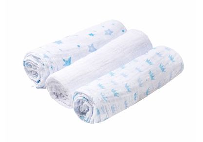 Baby Care Papi Soft Azul 100cm x80 cm - 3 unidades