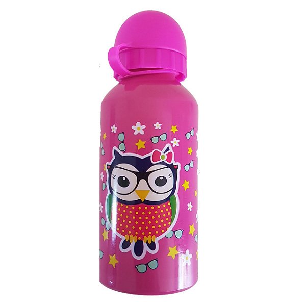 Garrafa Squeeze de Aluminio 400ml- Corujinha