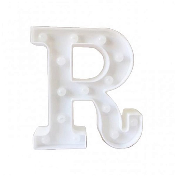 Letra Luminosa Led a Pilha "R"