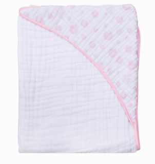 Toalha de Banho Swaddle Bolhinhas Rosa