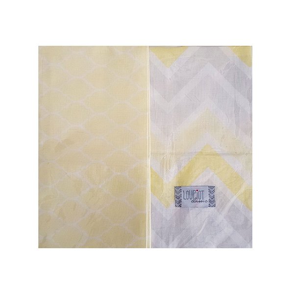 Fronhas Chevron Amarelo - 02 Unidades