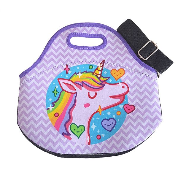 Lancheira em neoprene- Unicornio