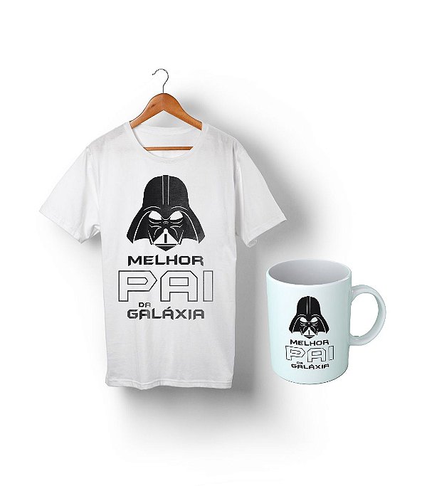 Kit O Melhor Pai da Galaxia - Camiseta + Caneca