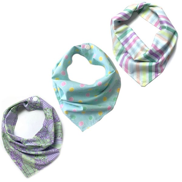 Conjunto 3 Babadores Bandana - Candy