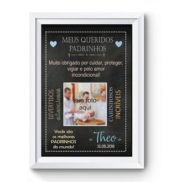 Quadro Personalizado para Padrinhos