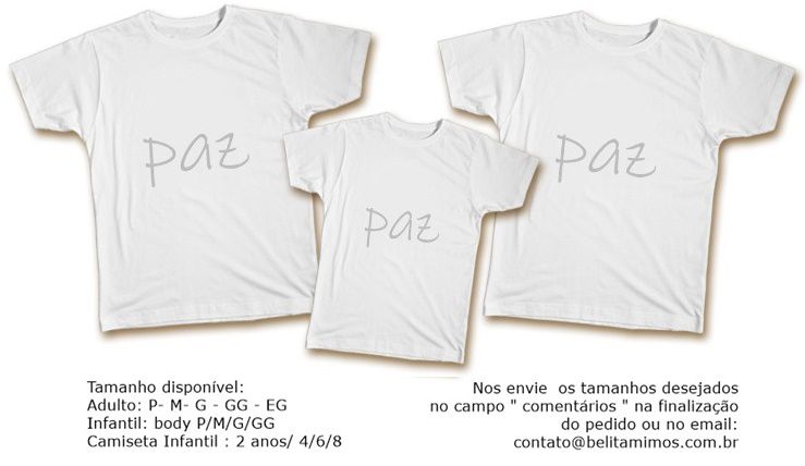 Kit Camiseta Ano Novo - Paz Prata