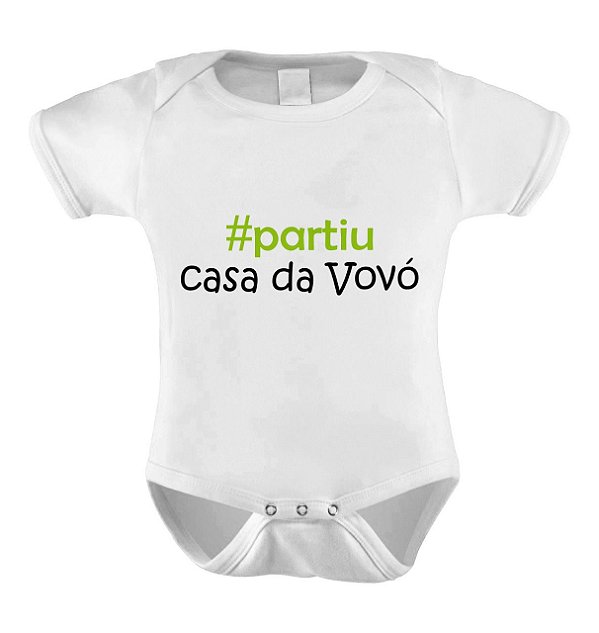 Body ou Camiseta Divertido hastag - #PARTIUCASADAVOVO