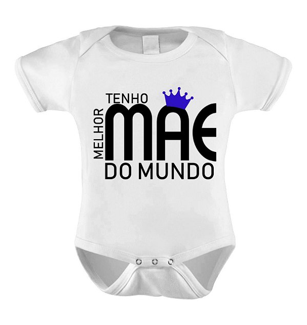 Body ou Camisetinha - Melhor Mãe do Mundo Azul