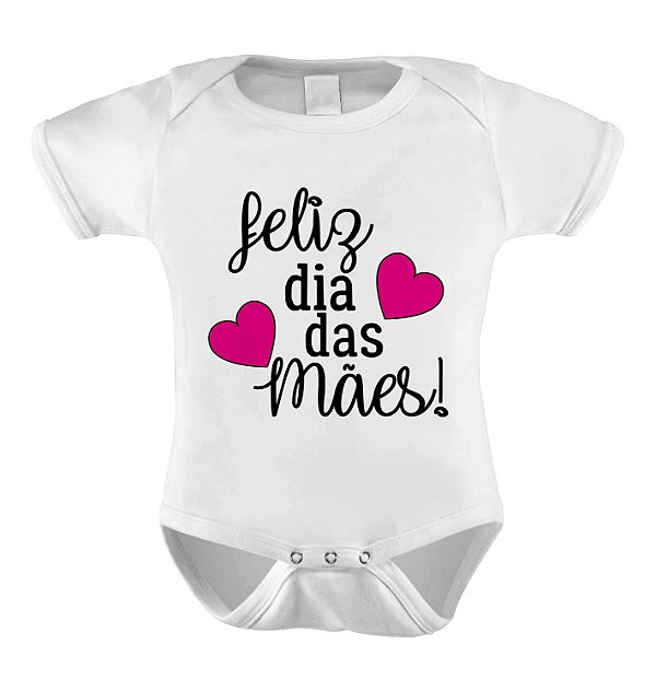 Body ou Camiseta Personalizada - Feliz Dia das Mães Pink