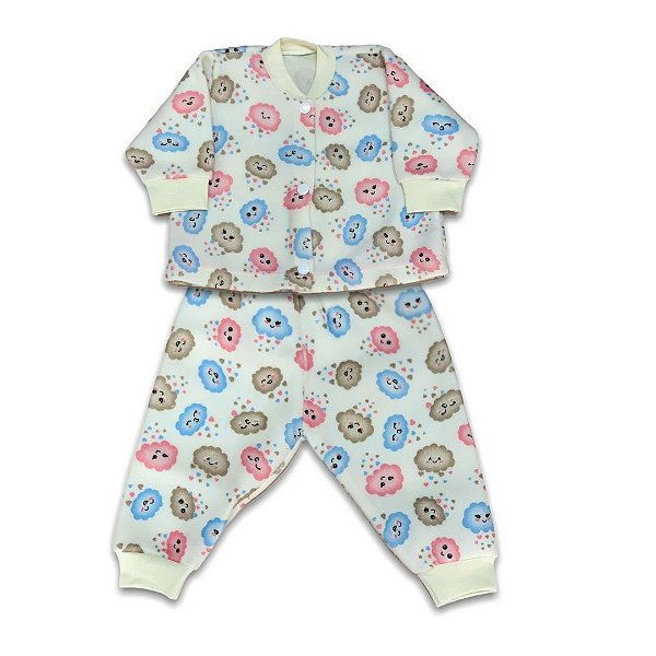 Pijama de Soft Infantil Nuvenzinha