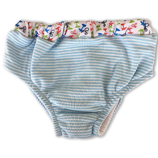 Cueca de Desfralde Listras Azuis