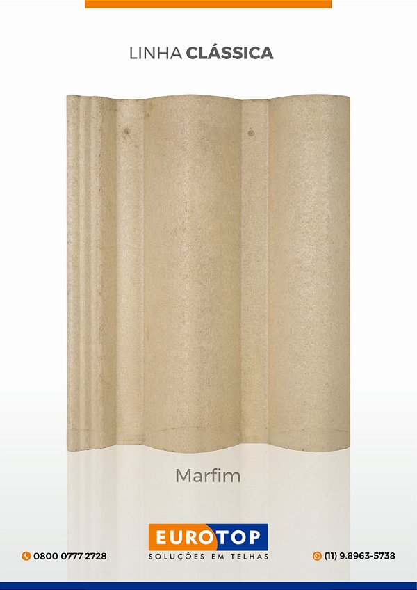 Telha Concreto Eurotop Marfim