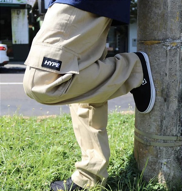 Calça Cargo Hype Caqui