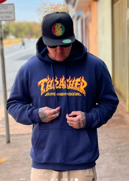 Moletom Thrasher Fire Logo Canguru – Estilo Streetwear e Conforto Máximo