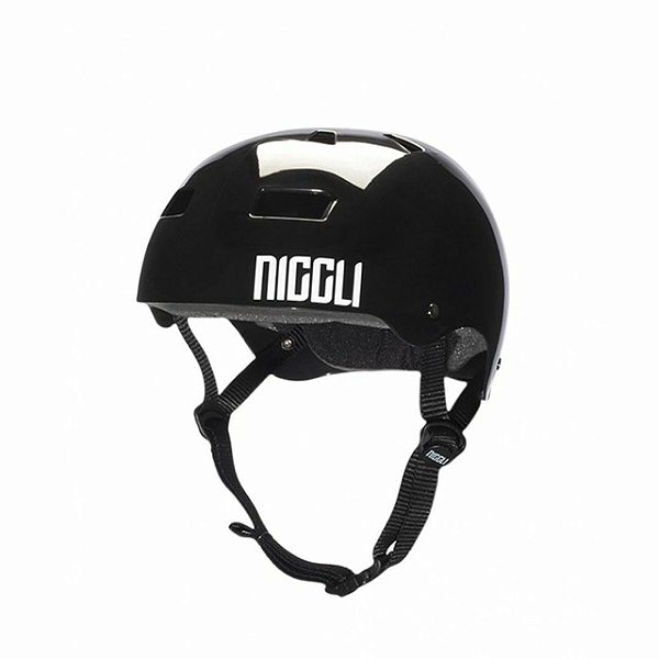 CAPACETE NIGGLI PRETO FITA PRETA IRON PROFISSIONAL