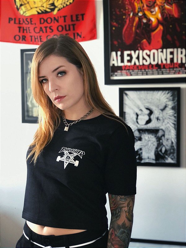 Moletinho Cropped Thrasher Skategoat