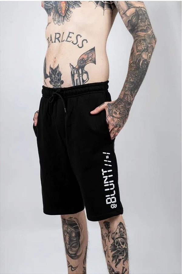 Bermuda Moletom Blunt Hours Preta