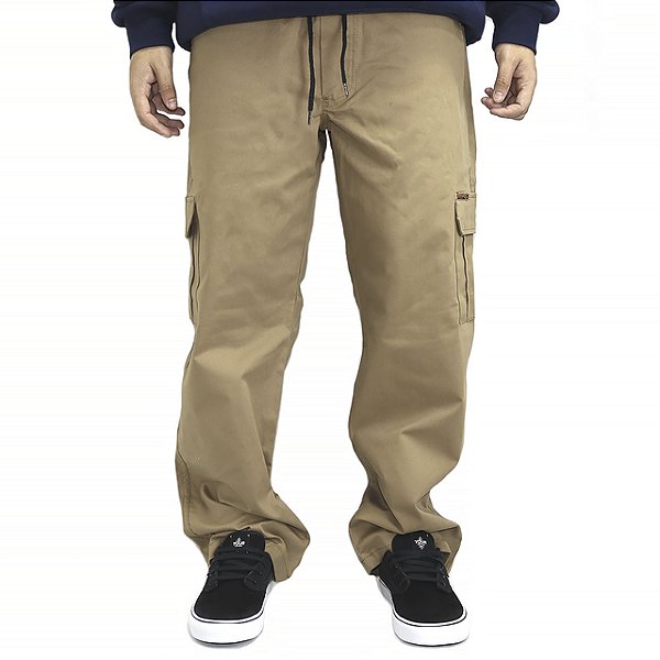 CALÇA CARGO YOUR FACE BEGE TAM. 16