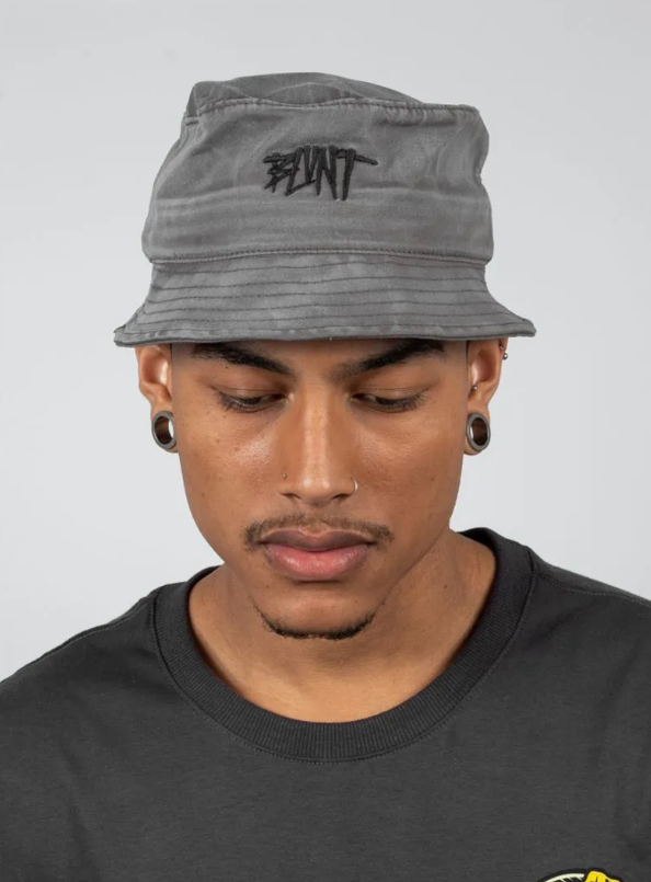 Bucket Blunt Washed Cinza